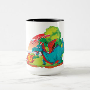 Feuer-Drache-Tasse Tasse