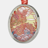 Feuer-Drache-Verzierung Ornament Aus Metall (Links)