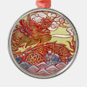 Feuer-Drache-Verzierung Ornament Aus Metall (Vorne)