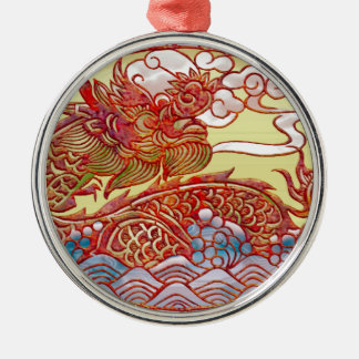 Feuer-Drache-Verzierung Ornament Aus Metall
