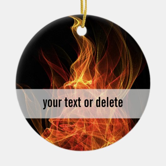 Feuer-Dreieck Keramik Ornament (Vorne)