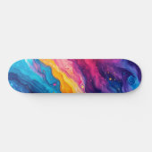 Feuer & Eis abstraktes Gemälde Skateboard (Horizontal)