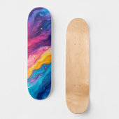 Feuer & Eis abstraktes Gemälde Skateboard (Vorderseite)