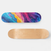 Feuer & Eis abstraktes Gemälde Skateboard (Horizontal)