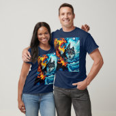 Feuer & Eis - Adler & Wolf T-Shirt (Unisex)