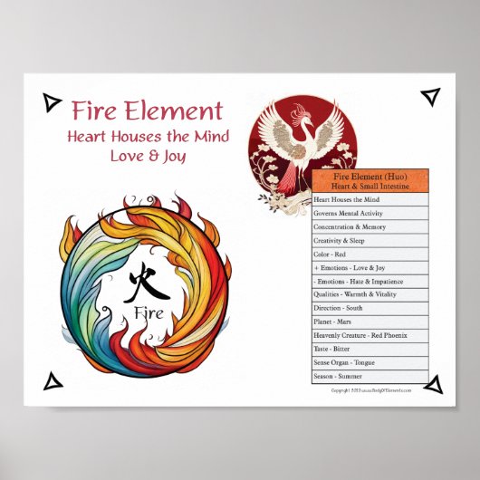 Feuer-Element-Akupunktur Poster (Vorne)