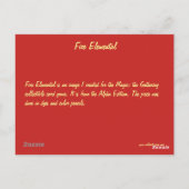 Feuer-Elementar Postkarte (Rückseite)