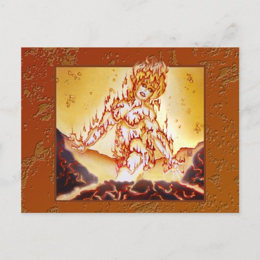Feuer-Elementar Postkarte (Vorderseite)