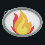 Feuer Emoji-Gürtelschnalle  Ovale Gürtelschnalle<br><div class="desc">Feuer Emoji-Gürtelschnalle</div>