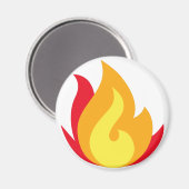 Feuer Emoji Magnet (Vorderseite/Rückseite)