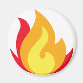 Feuer Emoji Magnet (Vorne)