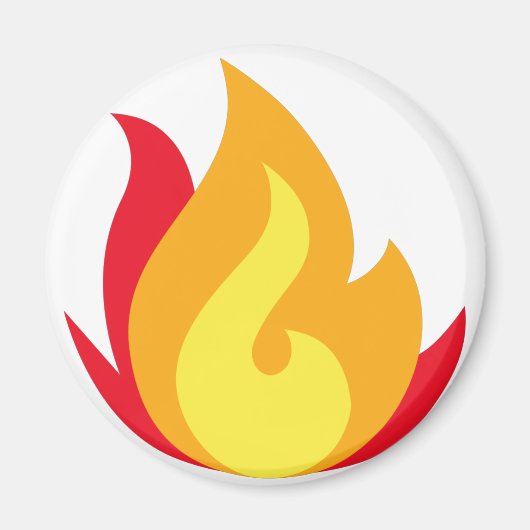 Feuer Emoji Magnet (Vorne)