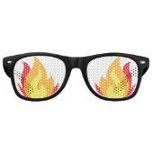 Feuer-Emoji-Party-Sonnenbrille Partybrille (Vorderseite)