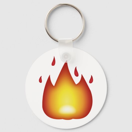 Feuer - Emoji Schlüsselanhänger (Vorderseite)