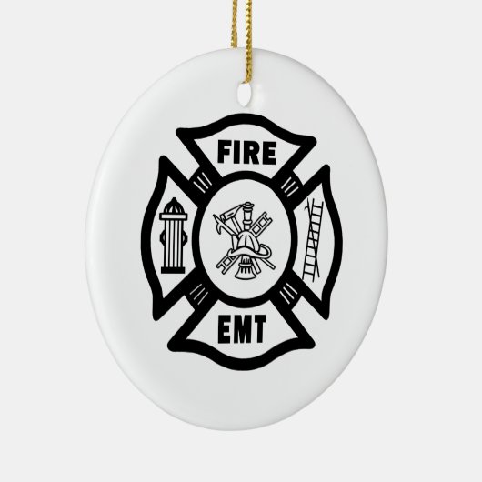 FEUER EMT KERAMIKORNAMENT (Rechts)