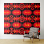 Feuer Feder Traumfänger Rot 2 Wandteppich (Beispiel (Horizontal))