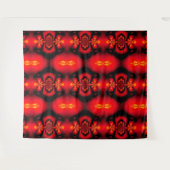 Feuer Feder Traumfänger Rot 2 Wandteppich (Vorderseite (Horizontal))