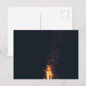 Feuer Feiertagspostkarte (Vorne/Hinten)