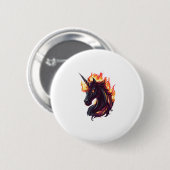 Feuer & Flamme Einhorn (1) Button (Vorne & Hinten)