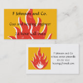 Feuer, Flamme oder themenorientierte Visitenkarte (Vorne/Hinten)