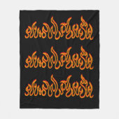 Feuer Flammen Glut Kontur Fleecedecke (Vorderseite)
