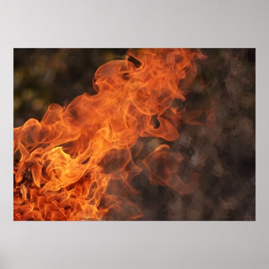 Feuer Flammen Hitze Fotografisch Art Print Poster (Vorne)