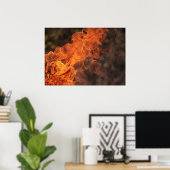 Feuer Flammen Hitze Fotografisch Art Print Poster (Heimbüro)