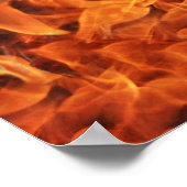 Feuer Flammen Hitze Fotografisch Art Print Poster (Ecke)