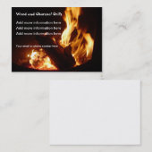 Feuer flammt firepit Grills Visitenkarten Visitenkarte (Vorne/Hinten)