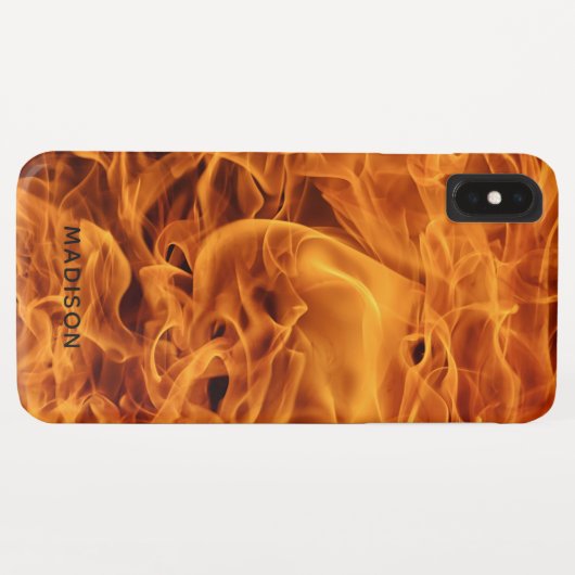 Feuer flammt Nametelefon-Hüllen Case-Mate iPhone Hülle (Rückseite (Horizontal))
