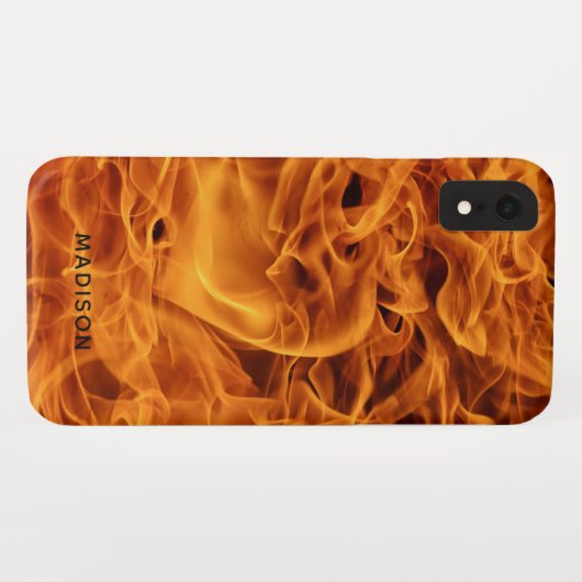 Feuer flammt Nametelefon-Hüllen Case-Mate iPhone Hülle (Rückseite (Horizontal))