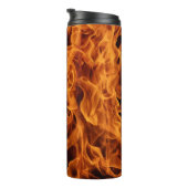 Feuer flammt Nametrommel Thermosbecher (Nach rechts gedreht)