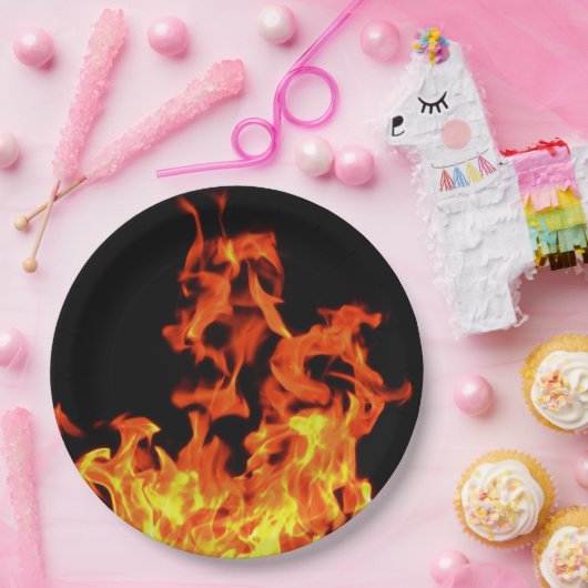Feuer flammt WegwerfpapierTeller Pappteller (Party)
