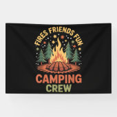 Feuer Freunde Spaß Camping Banner (Horizontal)