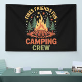 Feuer Freunde Spaß Camping Banner (Messe)
