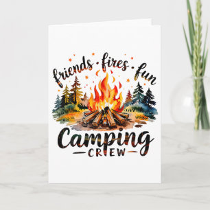 Feuer Freunde Spaß Camping Crew Sommerlager Lagerf Karte