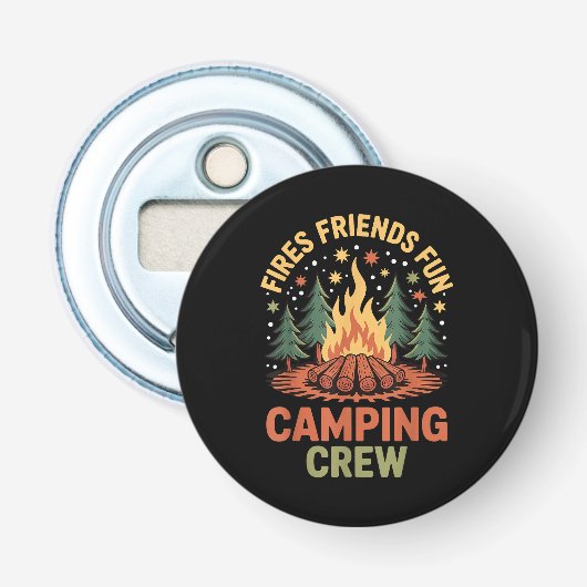Feuer Freunde Spaß Camping Flaschenöffner (Vorderseite)