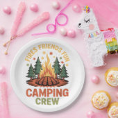 Feuer Freunde Spaß Camping Pappteller (Party)