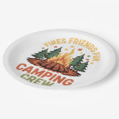 Feuer Freunde Spaß Camping Pappteller (Schrägansicht)