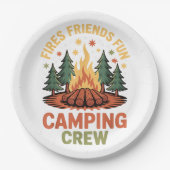 Feuer Freunde Spaß Camping Pappteller (Vorderseite)