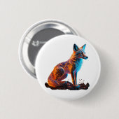 Feuer Frost Fuchs Button (Vorne & Hinten)