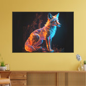 Feuer Frost Fuchs Leinwanddruck (Insitu (Wohnzimmer))