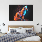 Feuer Frost Fuchs Leinwanddruck (Insitu (Schlafzimmer))