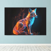 Feuer Frost Fuchs Leinwanddruck (Insitu (Holzboden))