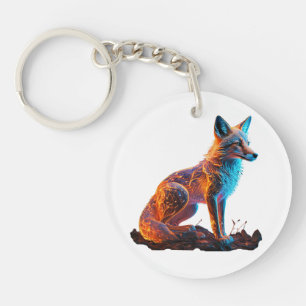 Feuer Frost Fuchs Schlüsselanhänger