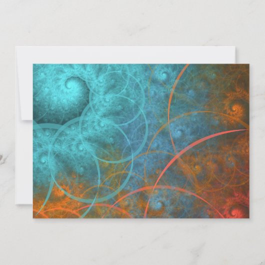 "Feuer GEGEN Eis-" Fraktal-Kunst Einladung (Vorderseite)