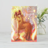 Feuer Geisha Einladung (Stehend Vorderseite)