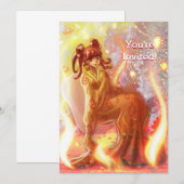 Feuer Geisha Einladung (Vorne/Hinten)