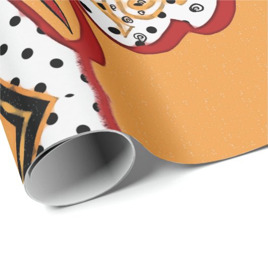 Feuer Geschenkpapier (Rolleneckpunkt)