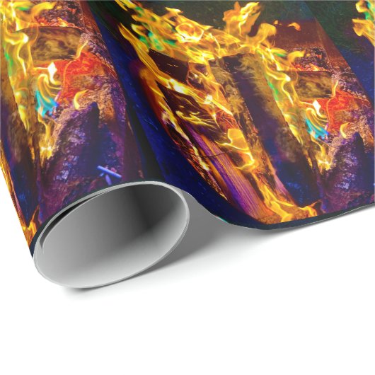 Feuer Geschenkpapier (Rolleneckpunkt)